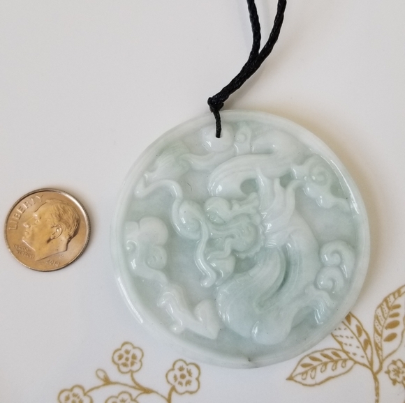 100% cert'd jadeite jade dragon pendant *NWT - Picture 2 of 11